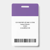 病院パーソナライズされた従業員のロゴと写真ID バッジ (裏面)