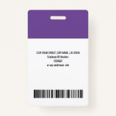 病院パーソナライズされた従業員のロゴと写真ID バッジ (裏面)