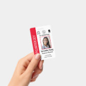 病院パーソナライズされた従業員のロゴと写真ID バッジ (Handheld)