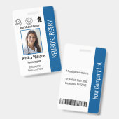 病院パーソナライズされた従業員のロゴと写真ID バッジ (正面＆裏面)