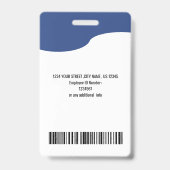 病院パーソナライズされた従業員のロゴと写真ID バッジ (裏面)