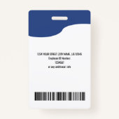 病院パーソナライズされた従業員のロゴと写真ID バッジ (裏面)