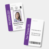 病院パーソナライズされた従業員のロゴと写真ID バッジ (正面&裏面)