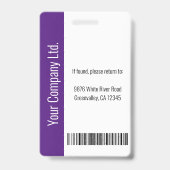 病院パーソナライズされた従業員のロゴと写真ID バッジ (裏面)