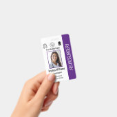 病院パーソナライズされた従業員のロゴと写真ID バッジ (手持ち)