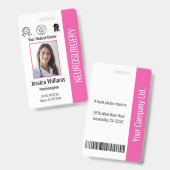 病院パーソナライズされた従業員のロゴと写真ID バッジ (正面&裏面)