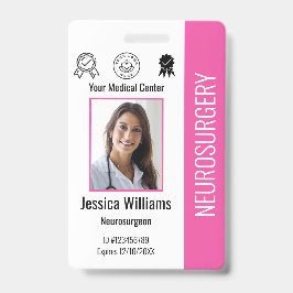 病院パーソナライズされた従業員のロゴと写真ID バッジ