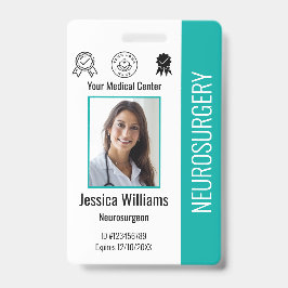 病院パーソナライズされた従業員のロゴと写真ID バッジ