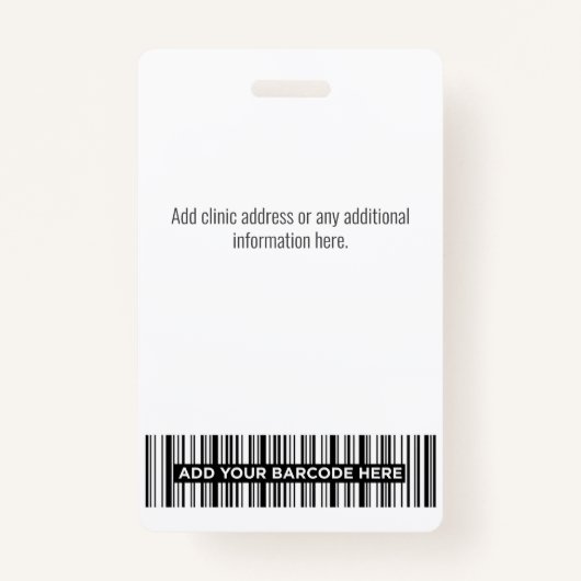 病院パーソナライズされた従業員のロゴと写真ID バッジ (裏面)