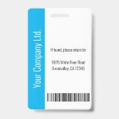 病院パーソナライズされた従業員のロゴと写真ID バッジ (裏面)