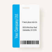 病院パーソナライズされた従業員のロゴと写真ID バッジ (裏面)