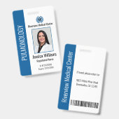 病院パーソナライズされた従業員のロゴと写真ID バッジ (Front & Back)