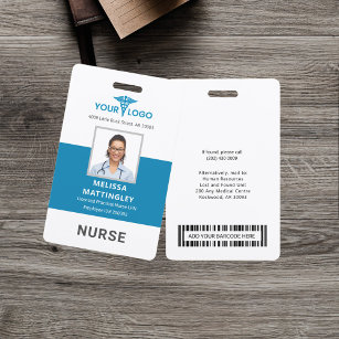 病院パーソナライズされた従業員のロゴと写真ID バッジ
