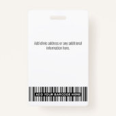 病院パーソナライズされた従業員のロゴと写真ID バッジ (裏面)