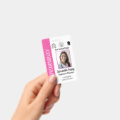 病院パーソナライズされた従業員のロゴと写真ID バッジ (手持ち)