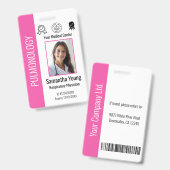 病院パーソナライズされた従業員のロゴと写真ID バッジ (正面＆裏面)