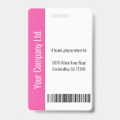 病院パーソナライズされた従業員のロゴと写真ID バッジ (裏面)