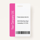 病院パーソナライズされた従業員のロゴと写真ID バッジ (裏面)