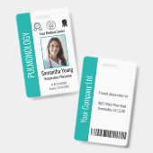 病院パーソナライズされた従業員のロゴと写真ID バッジ (正面&裏面)