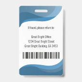 病院パーソナライズされた従業員のロゴの写真とID バッジ (Back)