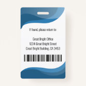 病院パーソナライズされた従業員のロゴの写真とID バッジ (裏面)