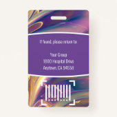 病院パーソナライズされた従業員の写真IDバッジ バッジ (裏面)