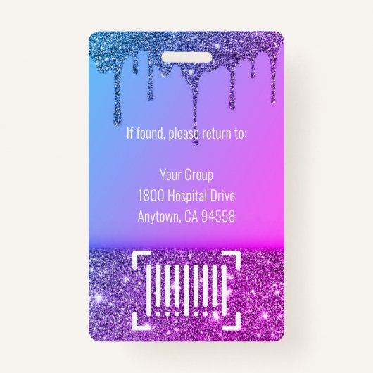 病院パーソナライズされた従業員の写真IDバッジ バッジ (裏面)