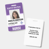 病院パーソナライズされた従業員バッジ バッジ (正面＆裏面)