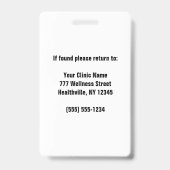 病院パーソナライズされた従業員バッジ バッジ (裏面)