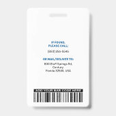 病院パーソナライズされた従業員、ロゴ、写真ID バッジ (裏面)