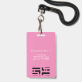 病院パーソナライズされた社員ロゴ&フォトピンク バッジ (裏面（ネックストラップ付）)