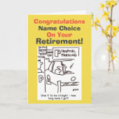 病院労働者退職 カード (黄色い花)