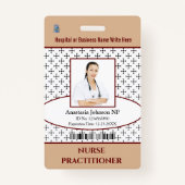 病院医療ナースNP社員写真 バッジ (正面)