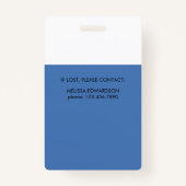 病院医療プロフェッショナルの写真ID名 バッジ (裏面)