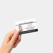 病院医療従事者のロゴフォトバーコードID バッジ (手持ち)