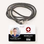 病院医療従事者ID – 登録ナースRN バッジ (正面ランヤード)