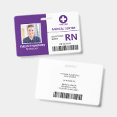 病院医療従業者登録ナースRN ID バッジ (正面＆裏面)