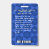 病院医療手術室RN従業員写真 バッジ (裏面)