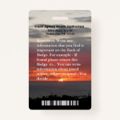 病院医療旅行ナース従業員写真 バッジ (裏面)