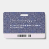 病院医療業務ナース従業員写真 バッジ (Back)