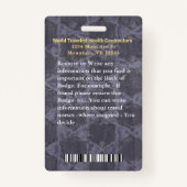 病院医療緊急ナースRN社員写真 バッジ (裏面)