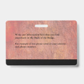 病院医療集中型気にICU社員の写真 バッジ (裏面)