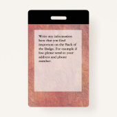 病院医療集中型気にICU社員の写真 バッジ (裏面)