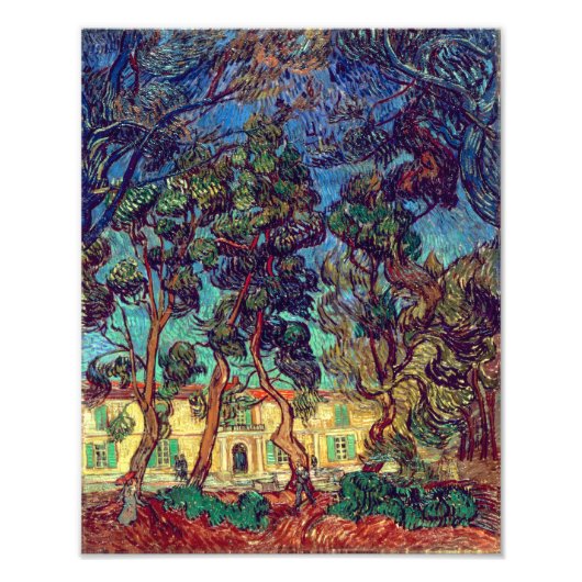 病院庭園の木々 | Vanゴッホ | フォトプリント (正面)