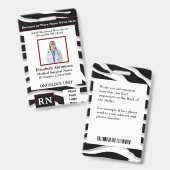 病院従業員の写真IDカードロゴのパーソナライズ バッジ (Front & Back)