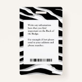 病院従業員の写真IDカードロゴのパーソナライズ バッジ (裏面)