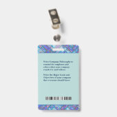 病院従業員ナースフォトバーコードロゴカスタム バッジ (裏面 （クリップ付）)