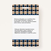 病院従業員フォトメディカルIDカードロゴ バッジ (裏面)