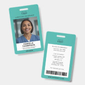 病院従業員プロフェッショナル医療外科用ID バッジ (正面＆裏面)