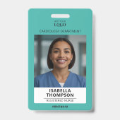 病院従業員プロフェッショナル医療外科用ID バッジ (正面)